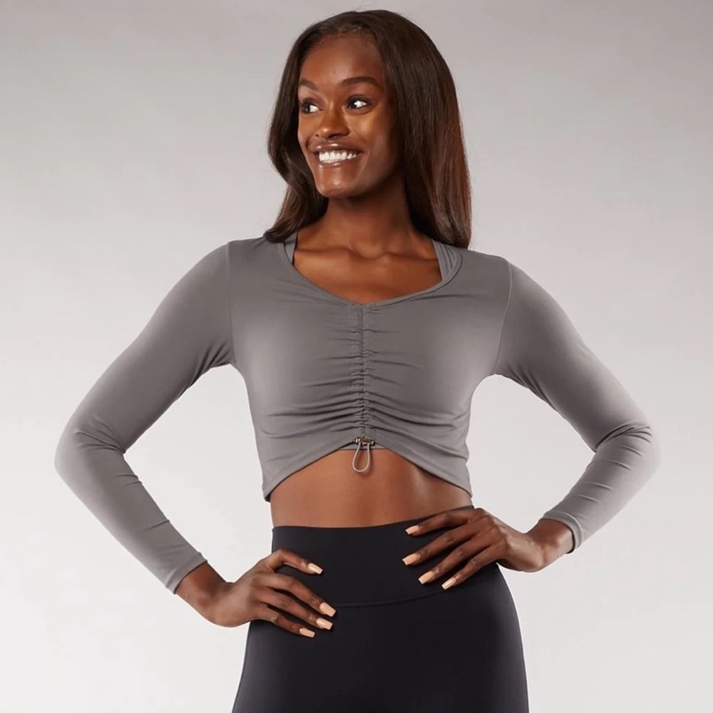 BuffBunny Flora Crop Top Quarry